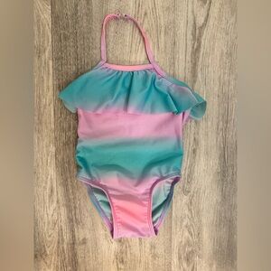 Cat & Jack Pink and Blue Ombré 12 month one piece bathing suit